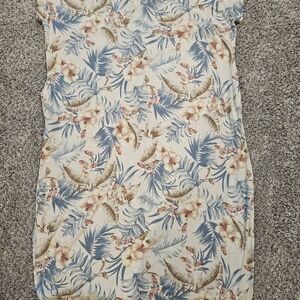 Zenana Outfitters Floral Maxi Dress - Blue and Brown